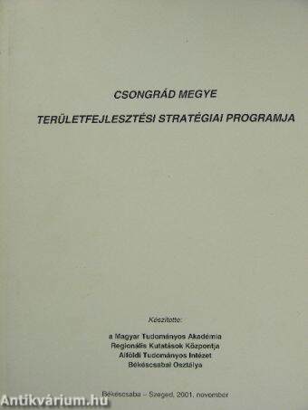 Csongrád megye területfejlesztési stratégiai programja