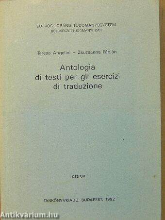 Antologia di testi per gli esercizi di traduzione