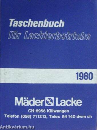 Taschenbuch für Lackierbetriebe 1980