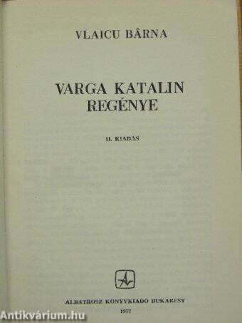 Varga Katalin regénye