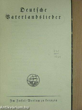 Deutsche Vaterlandslieder (gótbetűs)