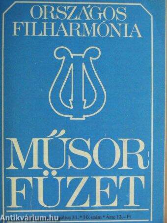 Országos Filharmónia Műsorfüzet 1989/10.