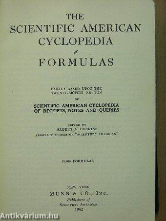 The Scientific American Cyclopedia of Formulas