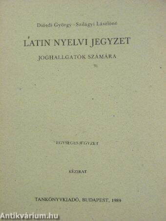 Latin nyelvi jegyzet