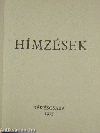 Hímzések (minikönyv)