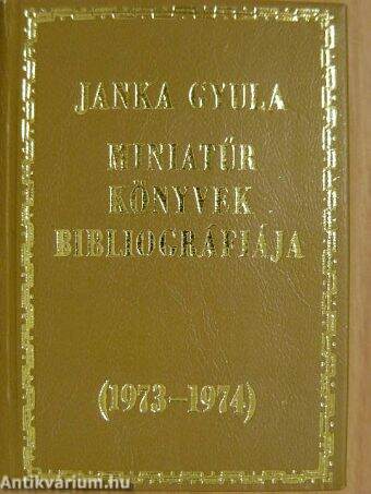 Miniatűr könyvek bibliográfiája 1973-1974 (minikönyv)