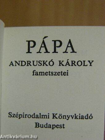 Pápa (minikönyv)