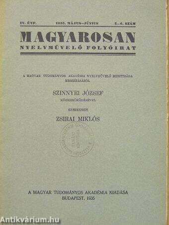 Magyarosan 1935/5-6.