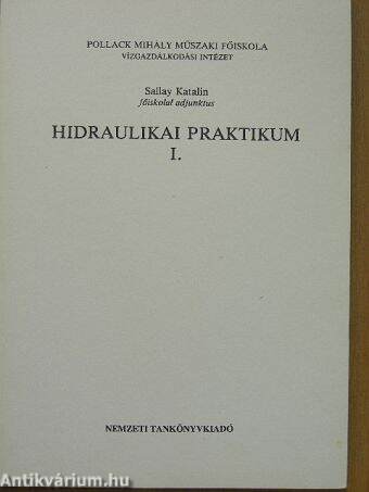 Hidraulikai praktikum I.