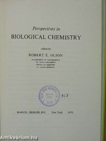 Perspectives in biological chemistry