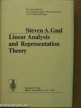 Linear Analysis and Representation Theory