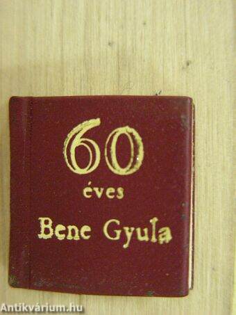 60 éves Bene Gyula (minikönyv) (számozott)