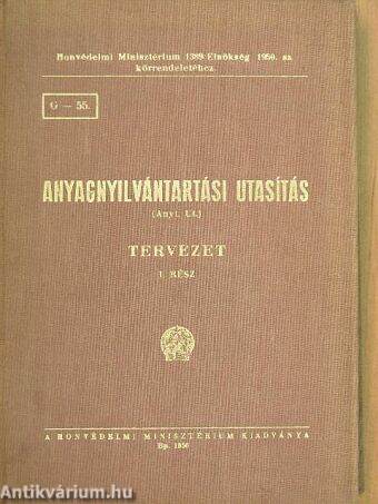 Anyagnyilvántartási utasítás G-55.