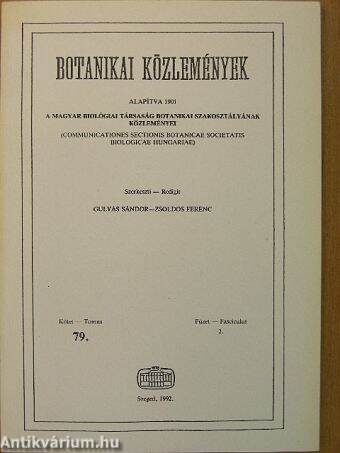 Botanikai közlemények 1992/2.