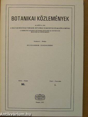 Botanikai közlemények 1993/2.
