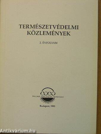 Természetvédelmi Közlemények 1992.