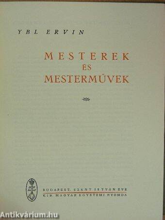 Mesterek és mesterművek