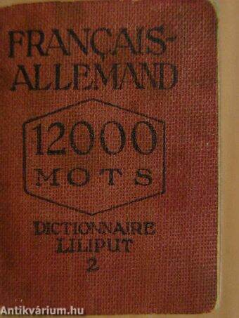 Dictionnaire liliput Francais-Allemand (minikönyv)