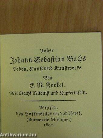 Johann Sebastian Bach - Erbe und Gegenwart (minikönyv)