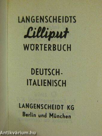 Langenscheidt Lilliput Wörterbuch Deutsch-Italienisch (minikönyv)