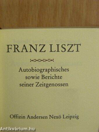 Franz Liszt (minikönyv)