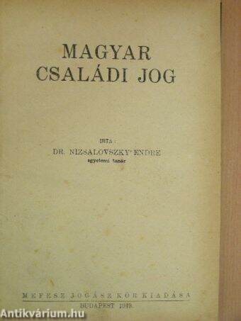 Magyar családi jog