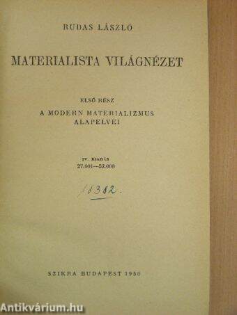 Materialista világnézet I.