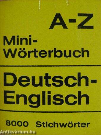 Deutsch-Englisch A-Z Mini-Wörterbuch (minikönyv)