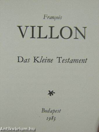 Das Kleine Testament (minikönyv) - Plakettel