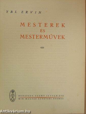 Mesterek és mesterművek