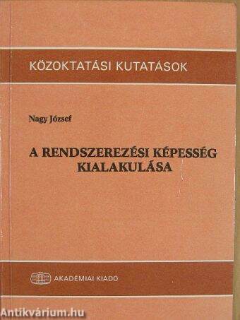 A rendszerezési képesség kialakulása