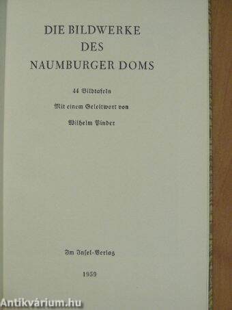 Die Bildwerke des Naumburger Doms (gótbetűs)