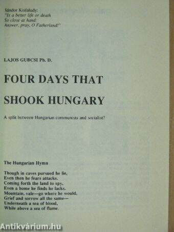 Four days that shook Hungary