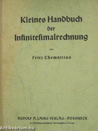 Kleines Handbuch der Infinitesimalrechnung