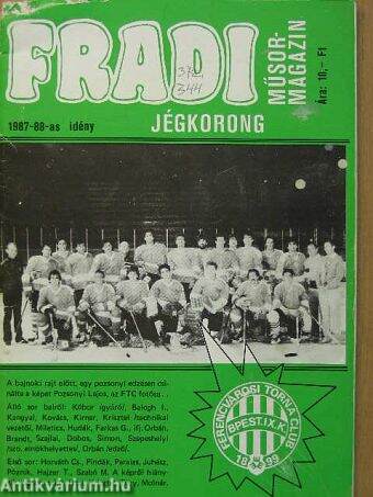 Fradi jégkorong műsormagazin 1987-88-as idény