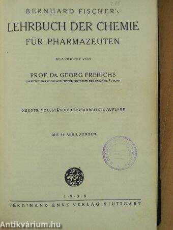 Lehrbuch der Chemie für Pharmazeuten