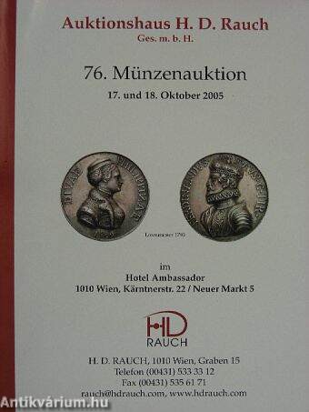 Auktionshaus H. D. Rauch Ges. m. b. H. 76. Münzenauktion