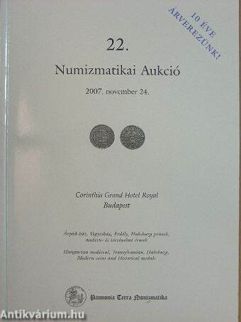 22. Numizmatikai Aukció