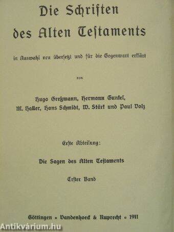 Die Schriften des Alten Testaments 1-2. (gótbetűs)