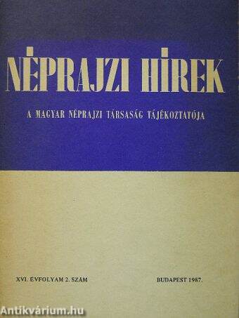 Néprajzi Hírek 1987/2.