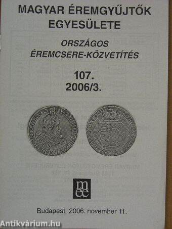 Országos éremcsere-közvetítés 2006/3.