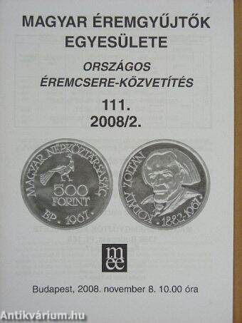 Országos éremcsere-közvetítés 2008/2.