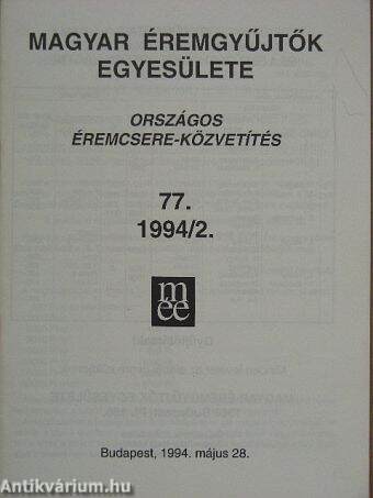 Országos éremcsere-közvetítés 1994/2.