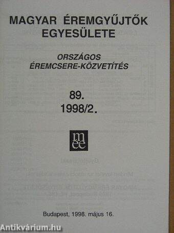 Országos éremcsere-közvetítés 1998/2.