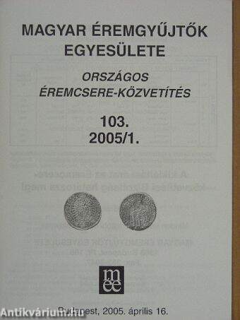 Országos éremcsere-közvetítés 2005/1.