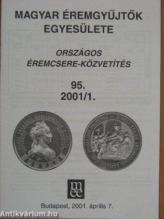 Országos éremcsere-közvetítés 2001/1.