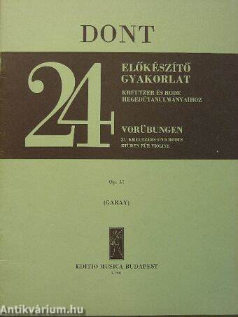 24 előkészítő gyakorlat Kreutzer és Rode hegedűtanulmányaihoz