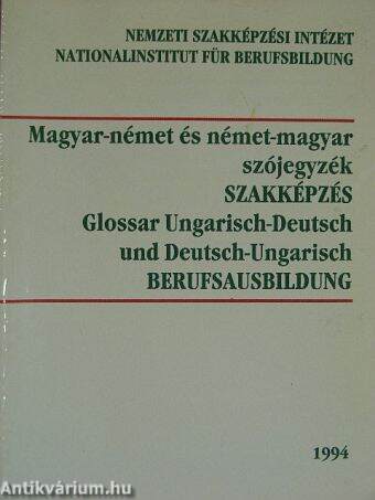 Magyar-német és német-magyar szójegyzék - Szakképzés