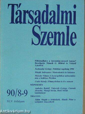 Társadalmi Szemle 1990. augusztus-szeptember