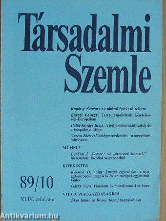 Társadalmi Szemle 1989. október